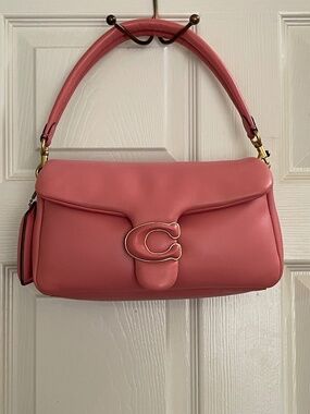 Coach Pillow Tabby Shoulder Bag Pink Leather Gold Hardware